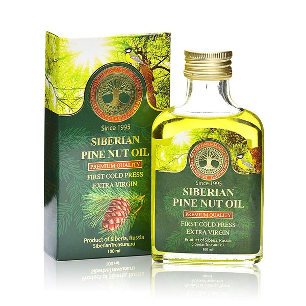 Siberian Pine Nut Oil 100 Ml, Premium Quality, Extra Virgin, First Cold Press –