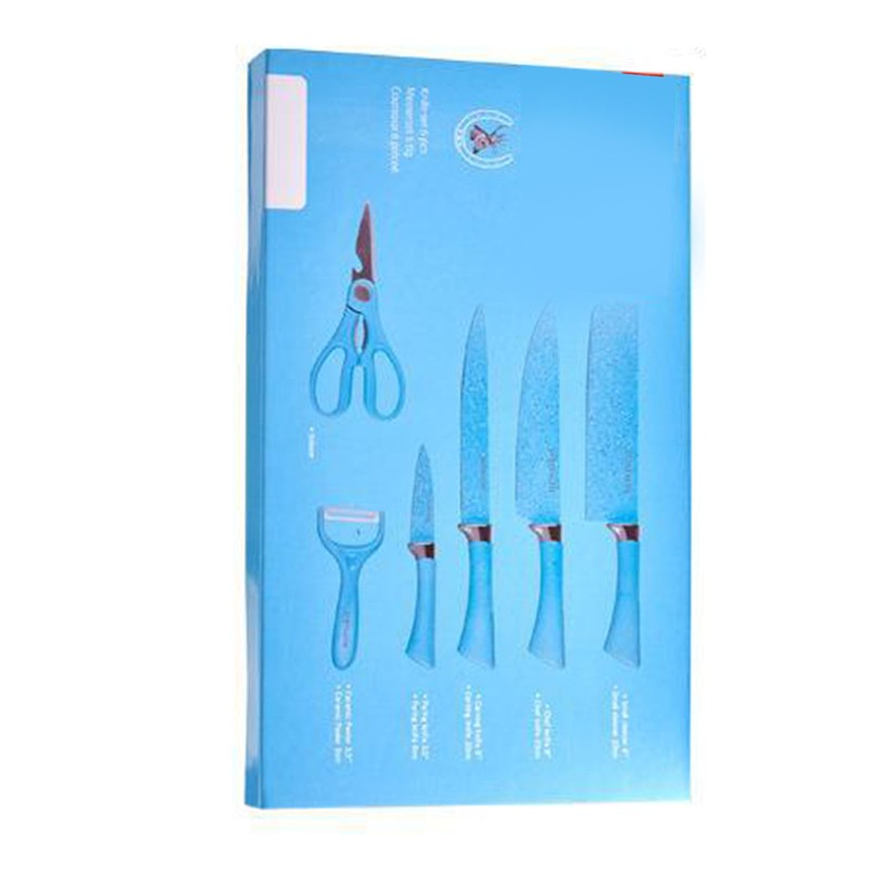 Colorful 6 Piece Knife Set Stainless Steel Practical Kitchen Knife