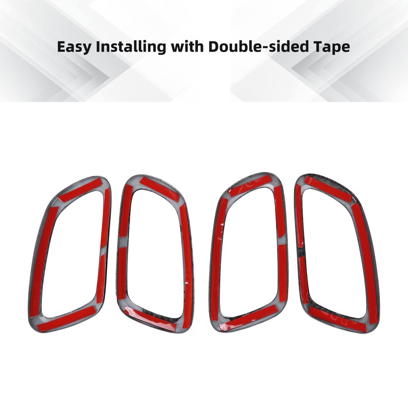 SQQP Carbon Fiber Inner Door Handle Cover Trim Ring Kit