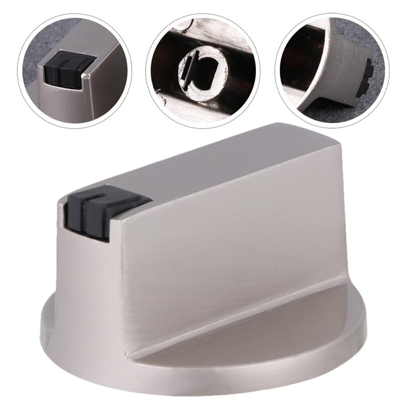 TEHAUX 4Pcs Metal Stove Control Knobs Durable Replacement for Gas