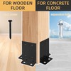 Cskunxia 8Pcs Anchor Base, Black Powder-Coated Brackets, Heavy Duty Wood
