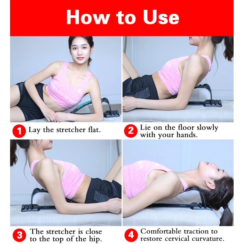 Plugsharge Multi-Level Neck Stretcher, Massage Relaxer Traction Device, Blue