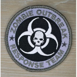 Unbranded ZOMBIE OUTBREAK RESPONSE TEAM BIOHAZARD SKULL TACTICAL ACU LIGHT HOOK PATCH