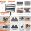 Sayene Baseboard Cleaner Tool with Handle,Wall Cleaner mop with Squeegee,