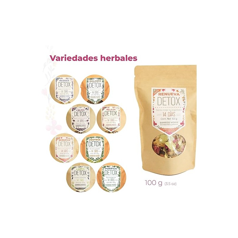 Té Herbal 28 Dias, Té Limpia y Té Reduce (Pack