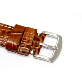 24MM Brown Alligator Grain Genuine Leather Watch Band Strap FITS BULOVA