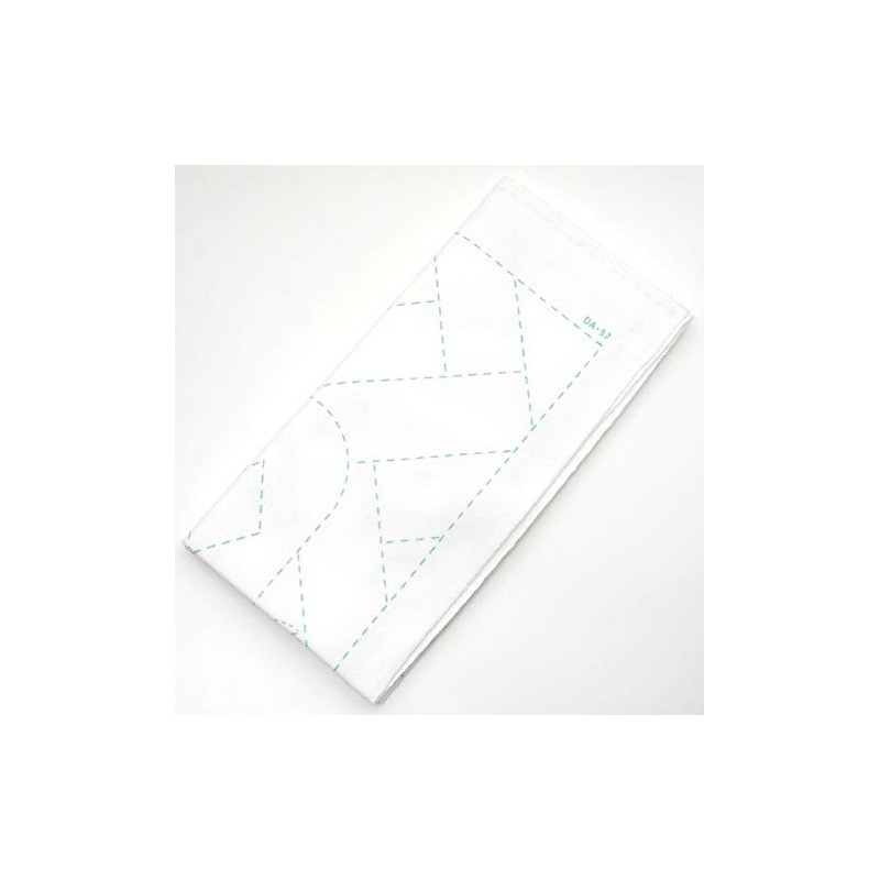 DARUMA Sashiko Dish Towel, White No.1058, Oiri and Triangle