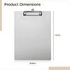 Stainless Steel Clipboard, Magnetic Whiteboard for Fridge, 1mm Thick, A4