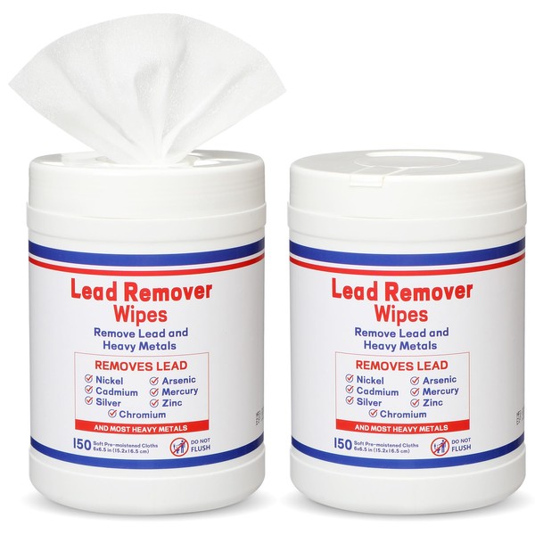 Nuanchu 2 Pack Lead Remover Wipes 300 Count Hand &