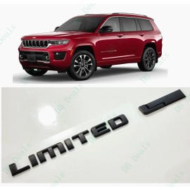 Grand Cherokee Matte Black Rear Limited & L Emblems Badge Letter 2021+ Jeep Grand Cherokee L WL