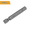 sourcing map 3pcs H6.0 Hex Head Drill Bit Wrench 6mm