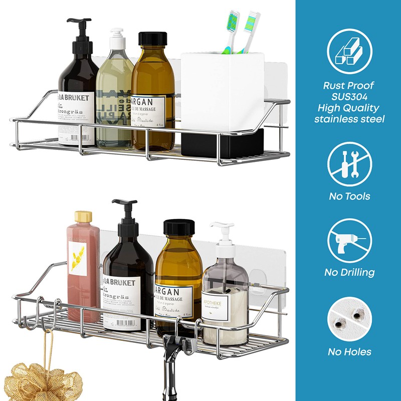 KESOL Adhesive Shower Caddy Shower Shelf Organizer for Bathroom Organization