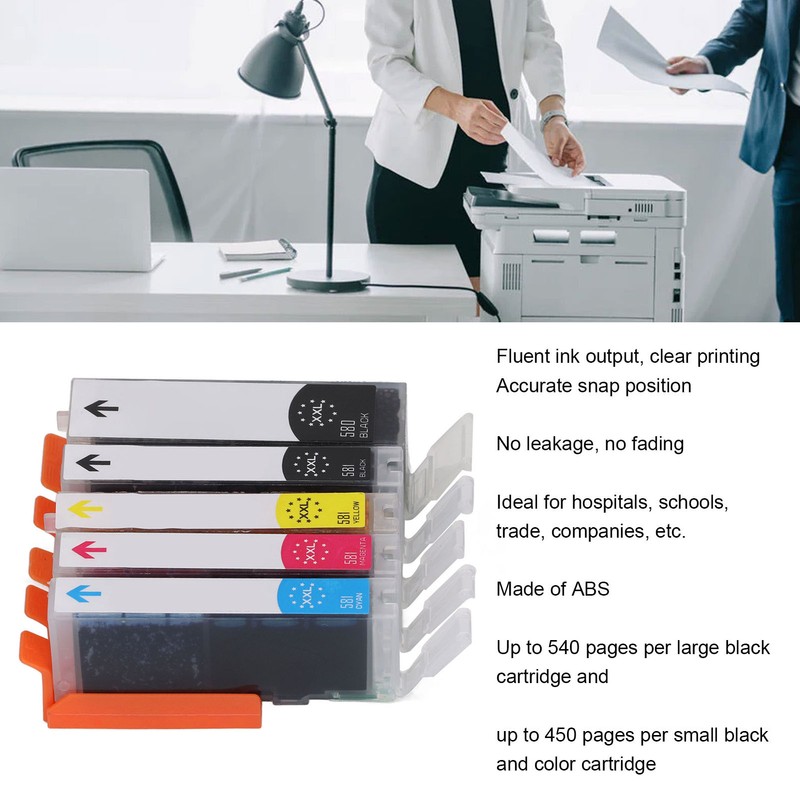 5 Color Printer Ink Cartridge Set Fluent Printing Ink Cartridge