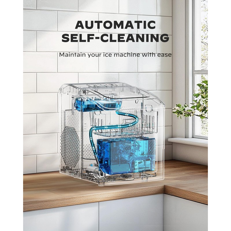 Silonn Countertop Ice Maker Machine, 26 lbs per Day, Fast