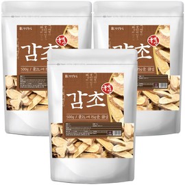 Domestic 500g licorice, 3 pieces licorice tea / 국산 감초 500g 3개 감초차