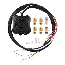 Creality Original Ender 3 V2 Full Assembled Hotend Kit, Nozzle Kit Full Set, Effective Heating and Cooling System, Comes with 0.4mm Nozzle + PC4-M6 Fittings + PC4-M10 Fittings 3D Printer Accessories