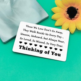 Loss of Mom Dad Memory Gifts Engraved Wallet Card Sympathy Gifts for Loss of Daughter Son Wallet Insert Card in Memory of Gifts of Boys Girls Sympathy Remembrance Gifts Metal Wallet Card Gifts