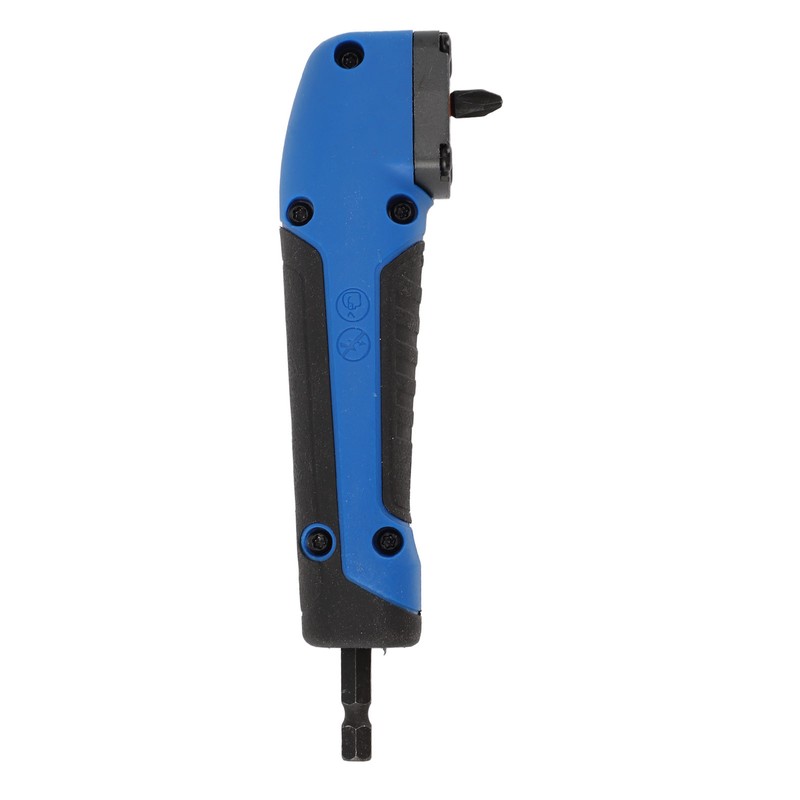 5.9in Right Angle Drill Attachment ABS Alloy Steel Ergonomic Blue