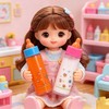 Doll Disappearing Liquid Bottles Set, 2 Pack, 4.9 Inch, White