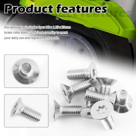 NoBrand 8PCS Brake Rotor Screws, Brake Rotors Front and Rear Set Screws for Securing Bra