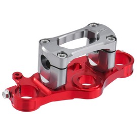 ZETA Racing CRF110F '13-24, CRF125F '14-24 Handlebar Clamp Kit for COMP STD (0.9 inch (22.2 mm) Bars, Red, Increased Rigidity, Position Adjustment, Machined Aluminum, F4472 (Old Part Number: