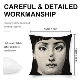 Lina Cavalieri Pillow Cover, Lina Cavalieri Artificial Linen Throw Pillow Case,Only Includes Pillowcase,18"x18" Style-10 18"x18"