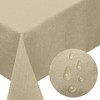 Tablecloth (Square 110 x 140 cm, Sand) Rectangular Tablecloth Washable,