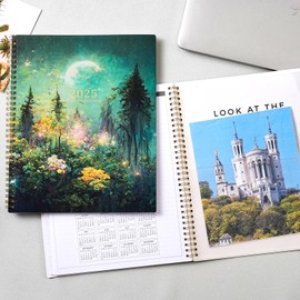 2025 Monthly Planner - Monthly Planner/Calendar 2025, JAN.2025 - DEC.2025, 8.5" x 11", 2025 Calendar Monthly Planner with Contacts and Back Pocket, Twin-Wire Binding