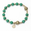 Nazareth Store Stone Bead Rosary Bracelet with Metal Separators and