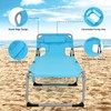 GYMAX GYMAX Tanning Chair, Folding Beach Lounger with Face Arm