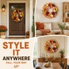 24 Inch Fall Wreath for Front Door, Autumn Sunflower Farmhouse