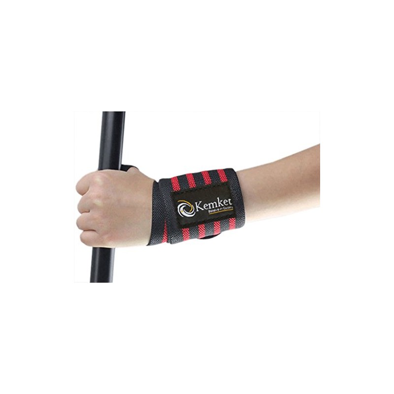 Kemket Power Weight Lifting Wrist Wraps (Green)
