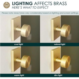 Mega Handles SUANA Entrance Combo, Door Knob and Cylinder Deadbolt and Key Combo, Heavy Duty Locking Door Knobs for Left or Right-Handed Doors – Satin Brass
