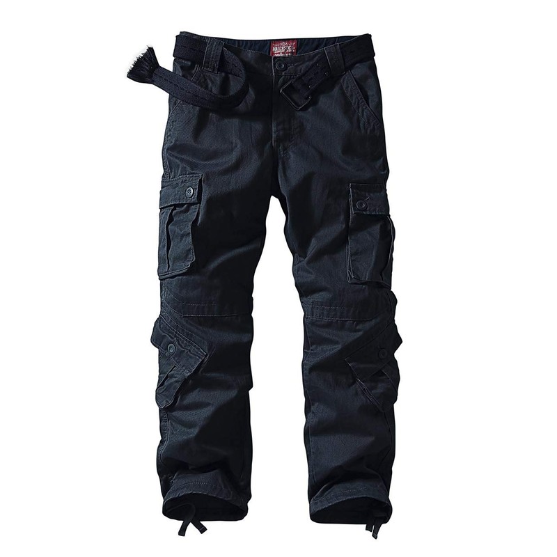 Match Men's Straight Fit Wild Cargo Pants(32,6064 Grayish Black)