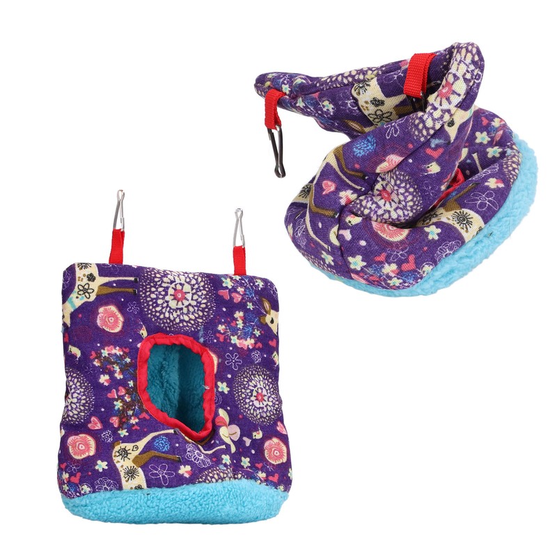 Warm Bird Hammock Plush Soft Foldable Round Bird Hanging Nest