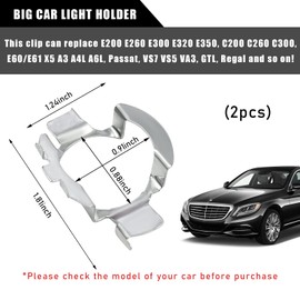 Ohleats 2 PCS H7 LED Headlight Bulb Adapter, H7 LED Vehicle Metal Bulb Base Holder, Automobile LED Headlight Retainer Compatible with X5/ A3/ A4L/ A6L/ E-Class, Car Accessories