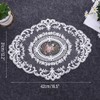 AIMALL 4-Pack Vintage Oval Crochet Placemats, Handmade French Lace Doilies,