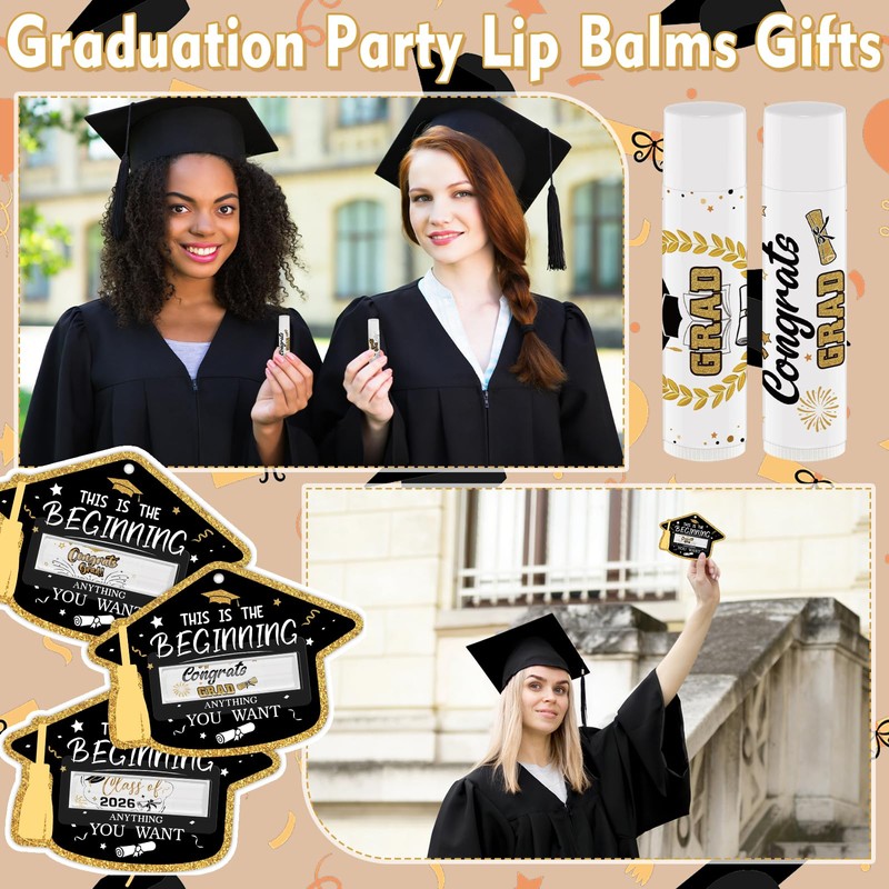 Nlicrst 30 Pack 2026 Graduation Lip Balms Gifts, Class of