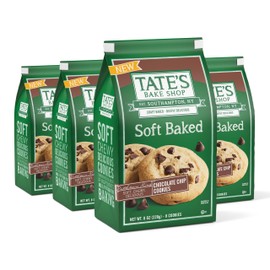 Tate's Bake Shop Soft Baked Cookies, Chocolate Chip, 4-8 oz Bags
