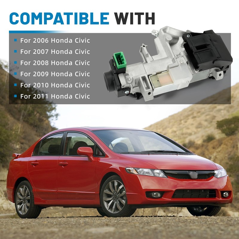 Aumzong 06350-SAA-G30 Ignition Switch Lock Cylinder Assembly with 2 Remote