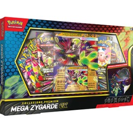 Pokémon: collezione premium Mega Zygarde-ex del GCC Pokémon (una carta promozionale, una carta lenticolare gigante, un adesivo e otto buste di espansione), Edizione in Italiano