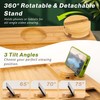 Lavievert 2-in-1 Bed & Couch Arm Tray, Bamboo Sofa Clip