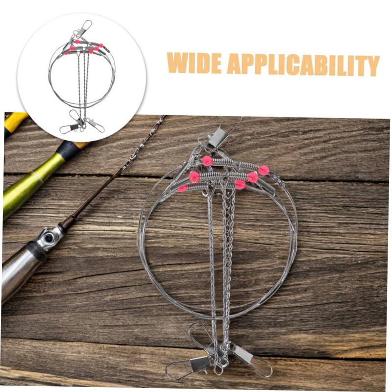 WOONEKY 5pcs Saltwater Fishing Leader Rigs High Strength Wire with