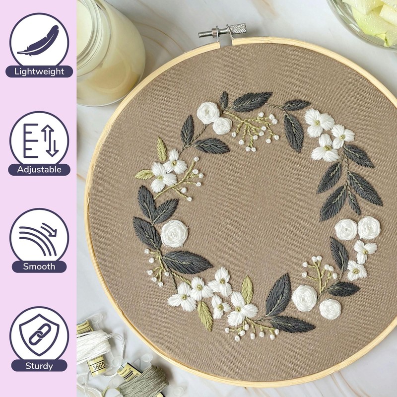 JubileeYarn Embroidery Hoops Set - 5 Hoops