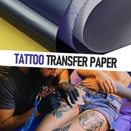 50PCS Tattoo Transfer Paper, Tattoo Stencil Paper, 4 Layers A4 Sizes Tattoo Thermal Stencil Transfer Paper, Thermal Stencil Paper for Tattooing Transfer Kit DIY Tattoo Tracing Paper Tattoo Supplies