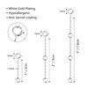 Bracelet Extender Durable White Gold Extenders for Necklace Bracelet Anklet