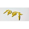 FMS Gear 2 Yellow HellHawk Emblems fits Jeep Trackhawk SRT