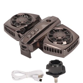 Cell Phone Cooler Low Noise Dual Core Semiconductor Cooling Fan Mobile Phone Radiator for Playing Games Live Streaming