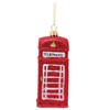 Toyland® 12cm Glittery Traditional British Phone Box Shaped Christmas Bauble