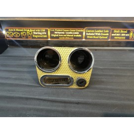 Pontiac 72-81 Chevy Camaro, Drink Bezel w/USB & Phone Cup for your Console Gold Turned